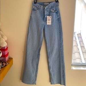 Zara High waisted blue jeans